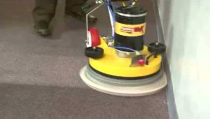 applying the encapsulation carpet cleaning process to a bedroom